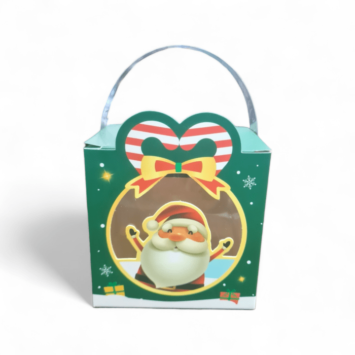 Christmas Handheld Gift Box Small ,Chocolate Candy ,Biscuit Packaging Box,Christmas New Year Party Gift Box ,Decoration | Leela 2702 (Pack of 10) | Dark Green Colour