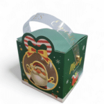 Christmas Handheld Gift Box Small ,Chocolate Candy ,Biscuit Packaging Box,Christmas New Year Party Gift Box ,Decoration | Leela 2702 (Pack of 10) | Dark Green Colour