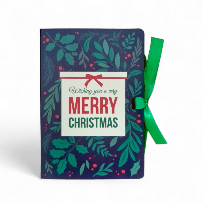 Book Shape Merry Christmas Candy Bag, Xmas, Santa Claus Gift Box For Party Decoration | Leela 2703 (Pack of 10) | Dark Blue Colour