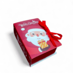 Book Shape Merry Christmas Candy Bag, Xmas, Santa Claus Gift Box For Party Decoration | Leela 2703 (Pack of 10) | Red Colour