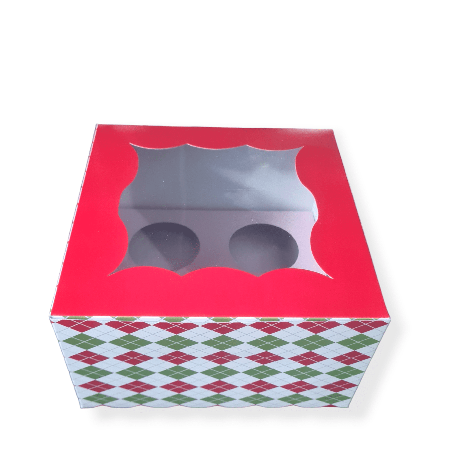 Christmas Cupcake Carrier Box-3 or 4 cavities