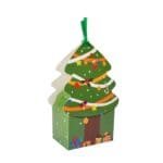 Merry Christmas Cartoon Candy Box Bag, Christmas Tree Santa Claus Gift Box ,Paper Box Gift Bag Container Supplies | Leela 2707 (Pack of 10) | Christmas Tree